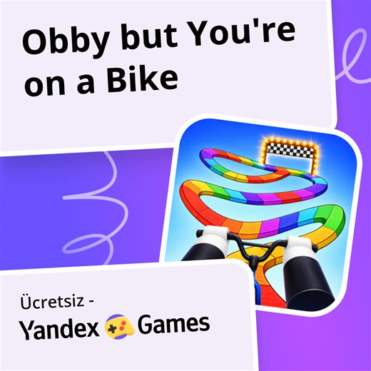Obby but You're on a Bike - oynayın Yandex Games üzerinde ücretsiz çevrimiçi