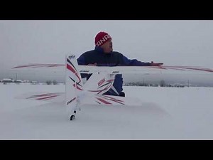 E Flite Timber and Snow fun in strong wind