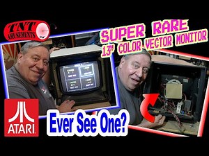 #1725 Rare ATARI AMPLIFONE Arcade VECTOR COLOR Monitor with 13" Tube-Only 100 made? TNT Amusements