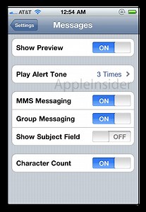 First look: New SMS alert settings, multitouch iPad gestures in Apple's iOS 4.3 | AppleInsider