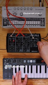 Who needs envelopes anyway? Using a slow LFO and retriggering with the #tr606 gives a one-shot LFO - in other words an envelope!⁠ Exactly.⁠ ⁠ Thanks @starskycarr 😎⁠ Check out his DS2 demos on YouTube⁠ ⁠ #stylophoneDS2 #dronesynth #starskycarr #synth #synthesizer #eurorack #modular #beats #music #electronicmusic #drum | Stylophone