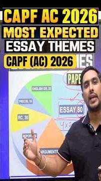 CAPF AC 2026 Essay: Most Expected Themes | Essay Topics Prediction 2026