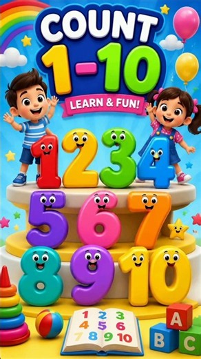 1️⃣ से 🔟 तक गिनती सीखें | Kids Counting 1 to 10 | Fun & Easy Learning for Children#counting #shorts