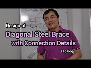 Design of Diagonal Steel Brace with Connection Details