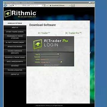 Rithmic Trader Pro download setup