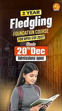 General Studies 2 Years Foundation Course for UPSC CSE 2027 - PCM Fledgling | Vajiram and Ravi