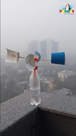 DIY Anemometer 🌬️ | Easy Science Experiment | School Project Ideas 💡