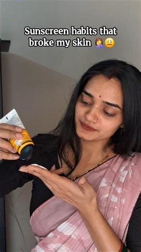 Sunscreen habits that broke my skin 🥲#skincare