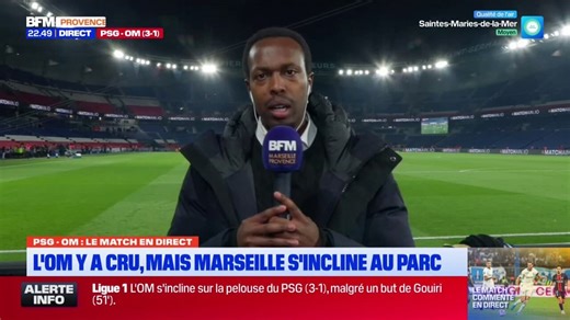 Ligue 1: l'OM y a cru, mais Marseille s'incline face au PSG