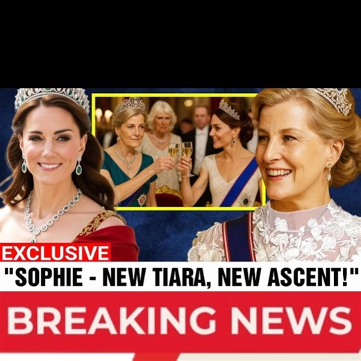 Duchess Sophie Debuts Stunning New Tiara—Undermines Camilla’s Influence and Signals Catherine as the Monarchy’s True Leader! Watch Full: https://btuatu.com/iyv7 Duchess Sophie’s stunning aquamarine tiara debut at the French state banquet wasn’t just a fashion moment—it was a bold signal of shifting royal power. Aligning herself with Princess Catherine and Princess Anne, Sophie’s appearance confirmed Catherine’s leadership and showcased her own rising influence. Queen Camilla, unable to intervene