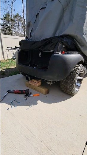 Trailer hitch install on Club Car golf cart