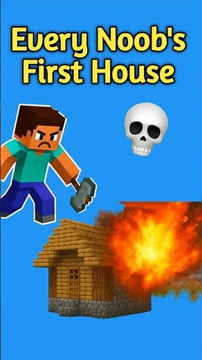 Every Noob’s First House 💀😂#minecraft #shorts #minecraftfunny