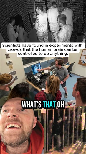 Scientists have found in experiments with crowds that the human brain can be controlled to do anything. #fyp #viral #science #control #brain