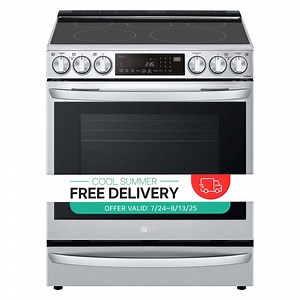 LG 6.3 cu. ft. Smart Slide-In Electric Range with ProBake Convection & Air Sous Vide in PrintProof Stainless Steel LSEL6337F