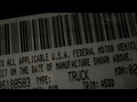 Dodge Dakota Pick up Truck Paint Code Location