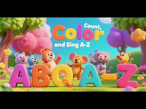 Count, Color, and Sing A–Z 🌈🔤🔢 | ABC, Numbers & Colors Song for Kids