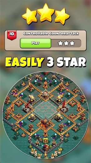 Controllable Counterattack Challenge EASY 3 Star Guide (Clash of Clans)