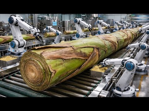 Inside the Largest High-Tech Banana Stem Factory You've Never Seen Before (NextGen Robo Process)
