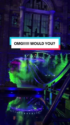 Would you? 👀 This is The Ridder ride in Abu Dhabi Warner brothers studios park and wow, such a good ride and the themeing is absolutely spot on. Would you do it? . #fyp #viral
