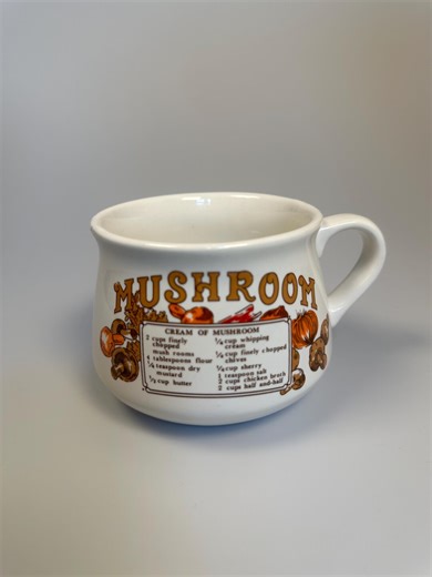 Vintage Soup Recipe Mug – Mushroom Soup Design, Retro Kitchenware - Etsy