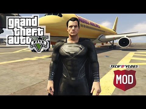 How To Install Black Superman GTA 5 PC | Ultimate Superman Mod | Tech'N'Vlogs