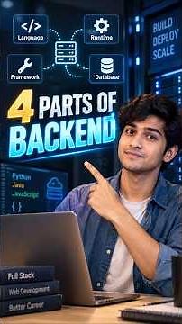 Backend Architecture Explained: 4 Things You Must Know | Python, Java & Node.js #shorts #telugu
