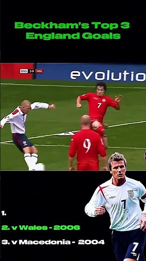 Beckham’s Top 3 England Goals