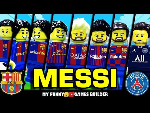 Life of MESSI - Lionel Messi story from Barcelona to PSG (2000-2022) in Lego Football