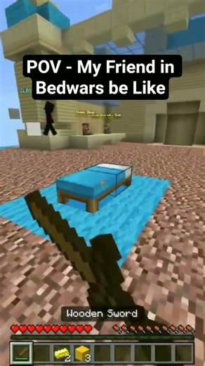 Pov - My Friend in Bedwars | Bedwars | PvP | #shorts