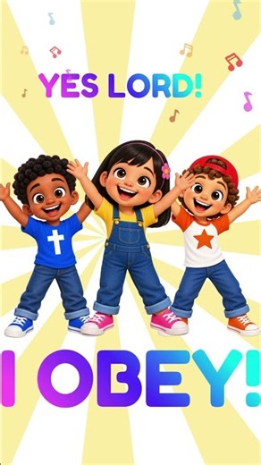 Can You Say YES LORD? 🙌 | Yes Lord, I Obey | Christian Kids Song #Shorts
