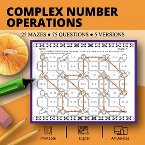Halloween: Complex Number Operations Maze Activity