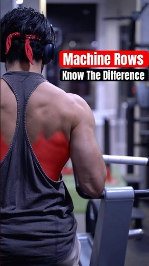 Machine Rows: Know The Difference ⚠️ #back
