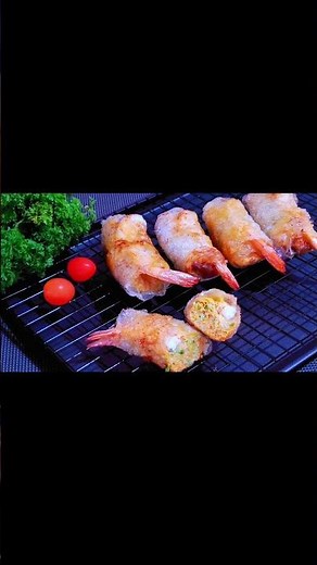 Shrimp Rice Paper Rolls with a Twist | Easy & So Addictive! 🍤 #shorts