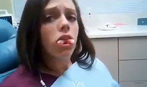 Girl talks gibberish after waking up at the Dentist