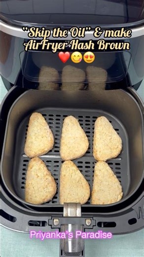 “Zero Oil” Hash Brown in AirFryer❤️😋 || AirFryer recipes #viral #trending #shorts #food #ytshorts
