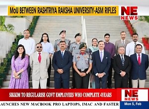 MoU BETWEEN RASHTRIYA RAKSHA UNIVERSITY-ASM RIFLES MoU SIGNED IN GUJARAT TO ENHANCE ACADEMIC PROGRAMS MoU SIGNED BY VC DR. BIMAL PATEL & LT GEN PC NAIR MoU WILL ACCREDIT THE ACADEMIC & TRAINING PROGRAM CERTIFICATION TO VARIOUS COURSES WILL BE PROVIDED #MemorandumOfUnderstanding #RRU #AssamRifles #signed #news #nenewslive | NE News TV