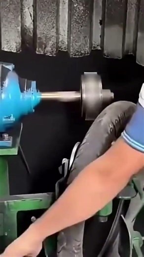 This is a used tire that will be repaired by a man using tools that have been prepared