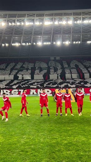 Tifo by CR Belouizdad fans against Al Masry SC in the CAF Confederation Cup