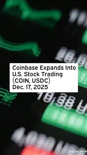 Coinbase Expands Into U.S. Stock Trading #COIN #Coinbase #COINStock #COINNews #CoinbaseStock