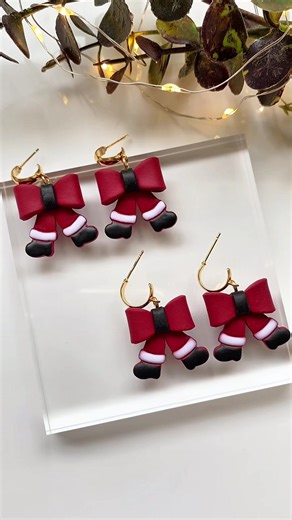 Adorable 3D Santa Bows for Polymer Clay Creations