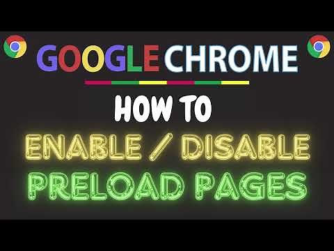 How To Enable Or Disable Preload Pages In The Google Chrome Web Browser | PC Tutorial