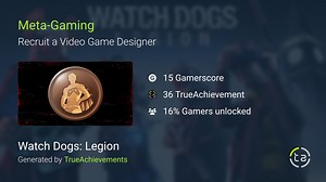 Meta-Gaming achievement in Watch Dogs: Legion