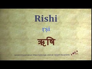 Rishi Pronunciation Sanskrit ऋषि ṛṣi