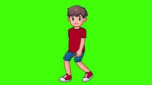 Boy Vector Walking Animation On Green Stock Footage Video (100% Royalty-free) 1110815571 | Shutterstock