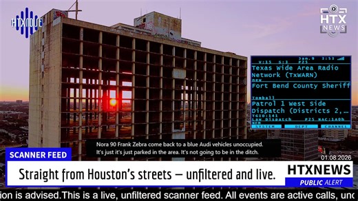 A real-time stream of police, fire, and EMS radio traffic from across the Houston area. The audio is raw and uncut, shared exactly as it comes through. Please remember: All information heard is unconfirmed, unverified, and may change as situations evolve. Viewer discretion is advised. I’ll be monitoring the feed closely and posting updates in the chat. Tune in and follow along with me as we track what’s happening across HTX in real time. Stay safe, Houston. #HTXNEWS #HouNews #HoustonScanner #HCS