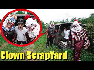 IF YOU EVER SEE THE CREEPY CLOWN SCRAPYARD, DO NOT GO INSIDE IT! (CRAZY CLOWNS CAPTURED STROMEDY)