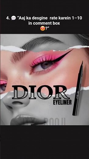Dior Eyeliner Pink Glam Look Perfect Wing Tutorial #canvadesigner