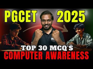 PGCET MBA/MCA-2025 | PGCET MBA-MCA EXAM | Computer Awareness 🔥