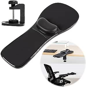 LL-COEUR Memory Foam Arm Support Wrist Rest for Table and Chair, Ergonomic Armrest Desk Extender, Multifunctional Computer Mouse Pad