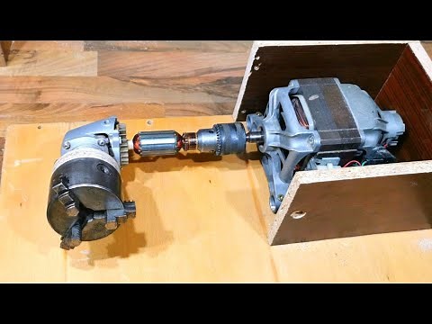Lathe Machine Using Washing Machine Motor